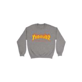 Thrasher flame hoodie grey 2025