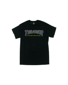 THRASHER OUTLINED SS M-BLACK/PUR/YEL