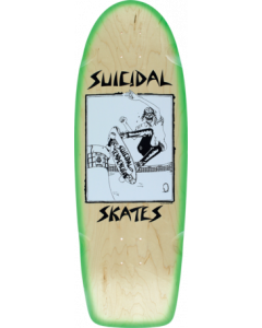 SUICIDAL POOL SKATER 70'S DECK-10x30 NAT/GRN FADE