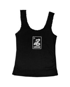 LOWCARD RATTLER CARD LACE TRIMMED TANK TOP L-BLK