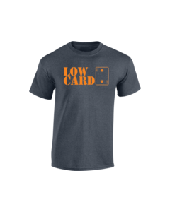 LOWCARD STACKED SS S-CHARCOAL HEATHER GREY/ORG