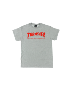 THRASHER SKATE MAG SS XL-HEATHER GREY/RED