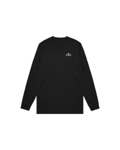 AW SPECTRUM EMBROIDERED LS S-BLACK