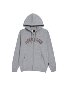SF OLD E EMB ZIP HD/SWT S-GREY HEATHER/ RED/WHT