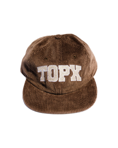 TOPX VARSHITTY CORD HAT ADJ-BROWN/GOLD