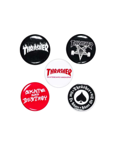 THRASHER 5 BUTTON/PIN PACK