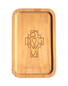 DT WOOD ROLLING UTILITY TRAY 8X5" - ESE CROSS