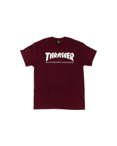 THRASHER SKATE MAG SS S-MAROON/WHT