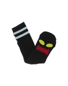 TM MONSTER FACE CREW SOCKS BLACK 1pr