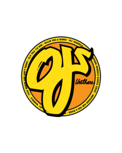 OJ OJ YELLOW DECAL 3"x3"