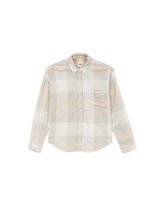 VANS WOMANS EASY PLAID FLANNEL LS L-SANDSHELL