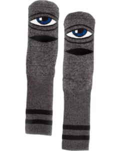 TM SECT EYE HEATHER CREW SOCKS BLACK 1pr