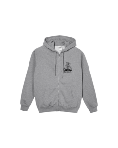 POLAR DEVIL MAN ZIP HD/SWT S-HEATHER GREY