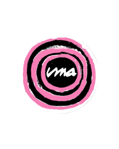 UMAVERSE PELKA BULLSEYE 5" STICKER BLK/PNK