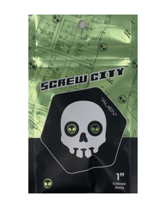 SCREW CITY HARDWARE SET 1" ALIEN GREEN