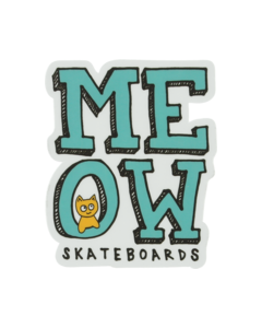 MEOW STACKED LOGO DECAL 2.2"x2.65"