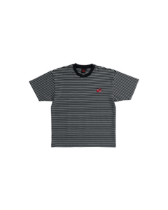SF ETERNAL EMB STRIPE SS L-BLK/WHT/RED/WHT/BLK