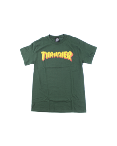 THRASHER STACKED SS M-FOREST GREEN
