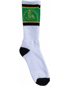 AH CLUBHOUSE CREW SOCK WHITE/GRN/BLK