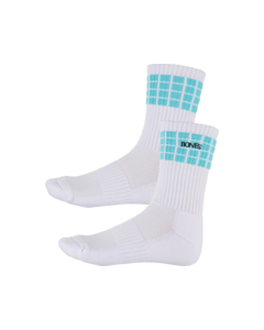 BONES WHEELS POOL AND THE GANG CREW SOCKS WHT