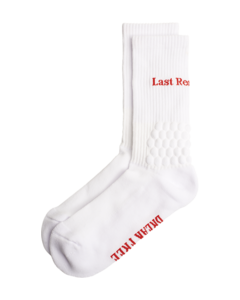 LR RIGHT ANGLE BUBBLE CREW SOCKS WHITE 6-8