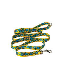 KRK FLOWERS DOG LEAD YELLOW