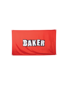 BAKER BRAND LOGO FLAG 3'x5' RED